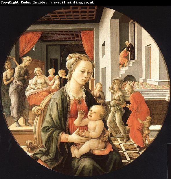 Fra Filippo Lippi Madonna and Child with Stories from the Life of St.Anne